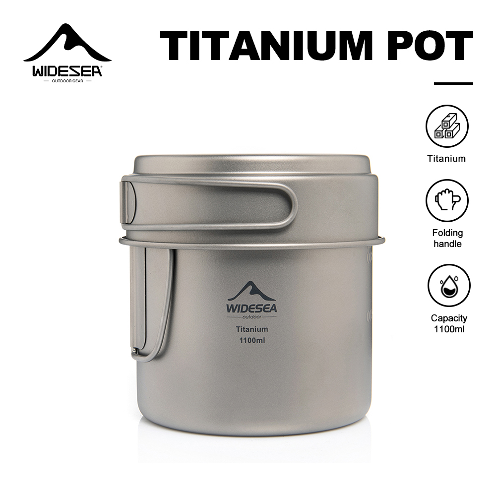 Camping Cooking Oil - Widesea Ultralight Titanium Camping Pot 1100ml