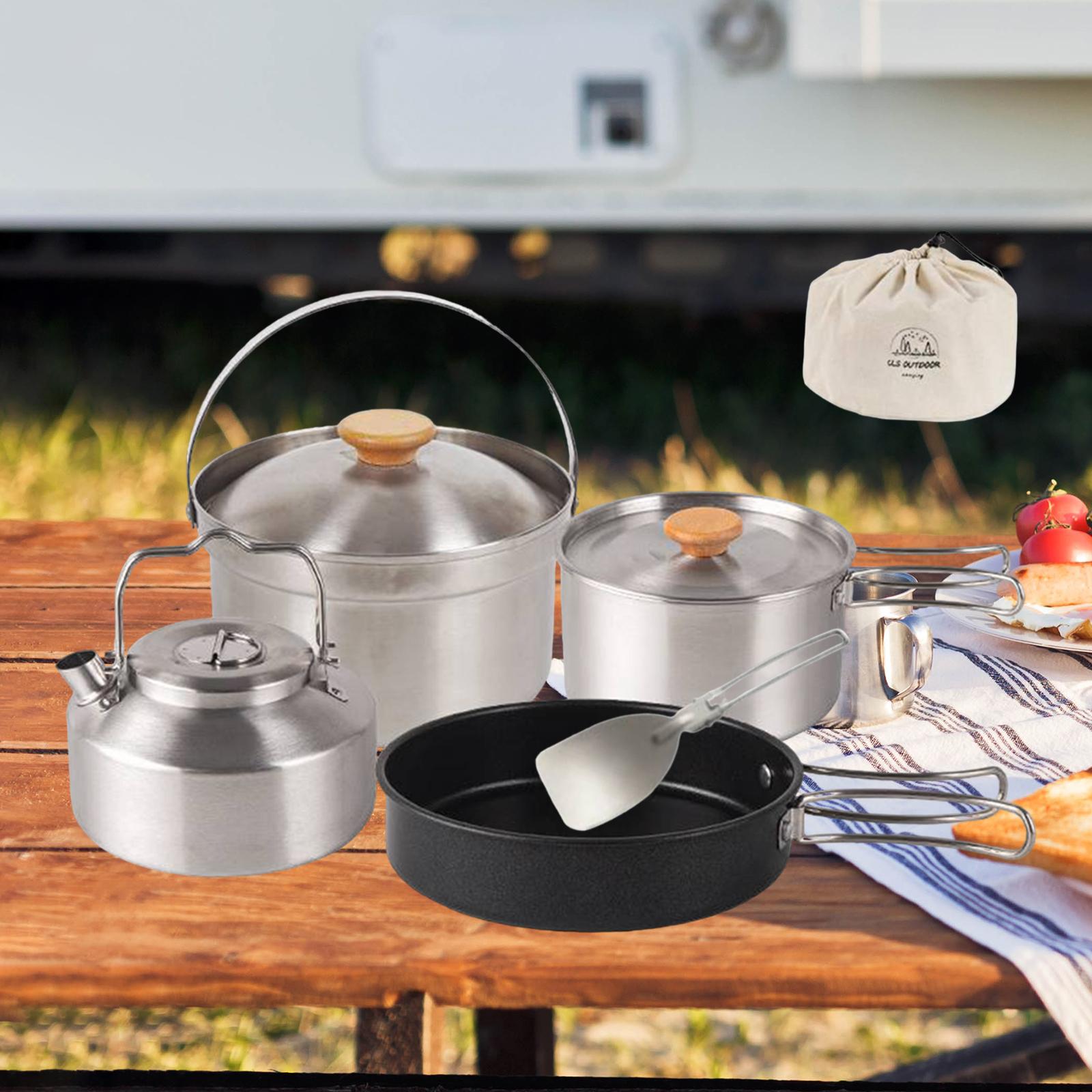Camping Cooking Gear Set - Camping Cookware Cook Gear Portable Nonstick