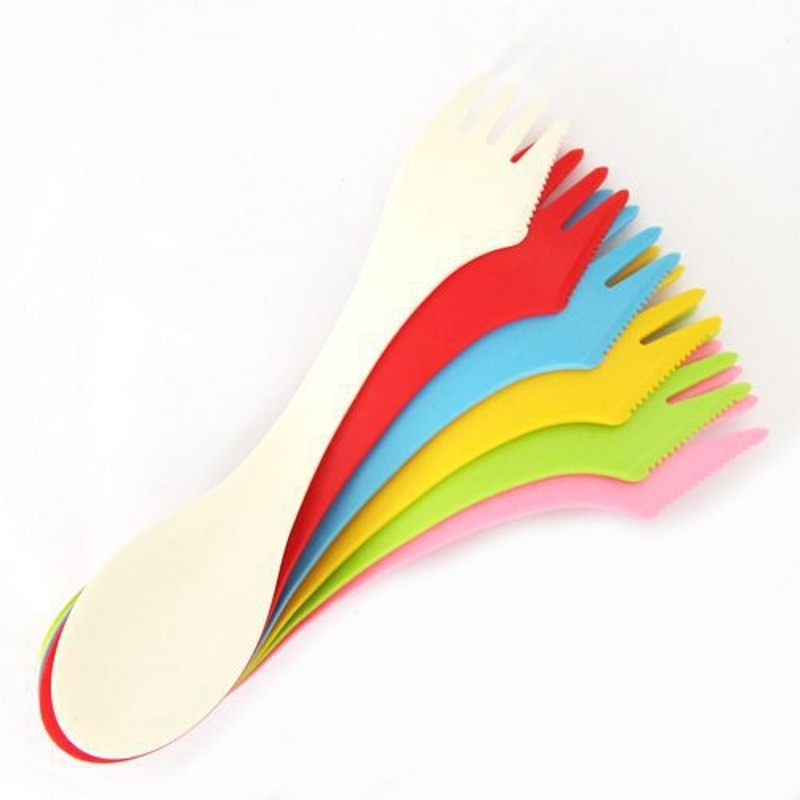Camping Cooking Cutlery Set - 6PCS 3-in-1 Camp Utensils Set -
