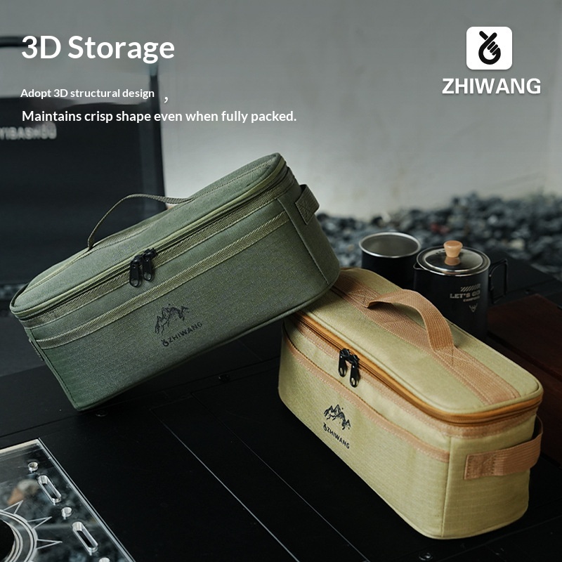 Camping Outdoor Cooking Equipment - Portable Multifunctional Camping Tableware Storage Bag,