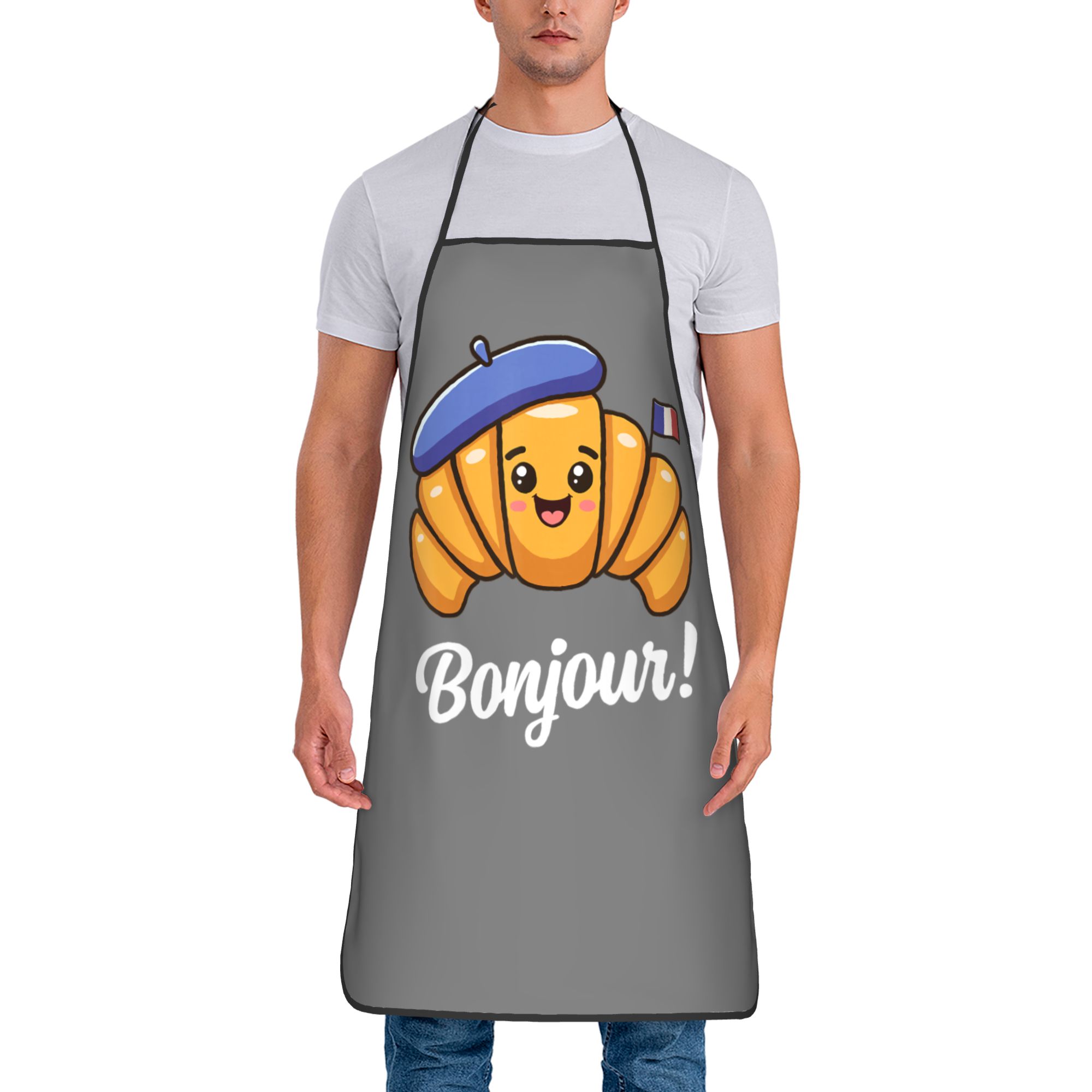Camping Cooking Quotes - Croissant French Saying Quote France Oil-Proof