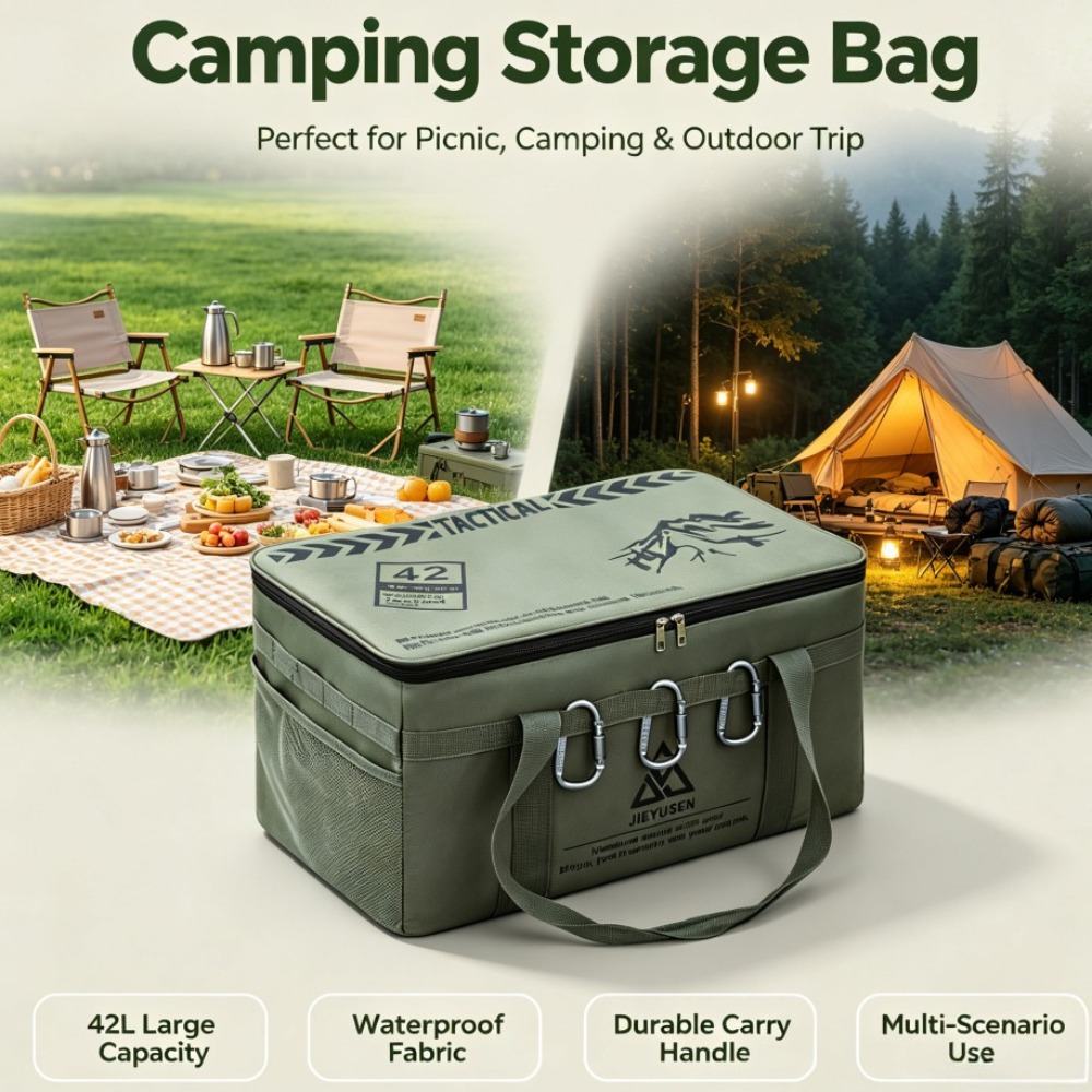 Camping Outdoor Cooking Equipment - 30/42L Foldable Portable Outdoor Picnic Tableware
