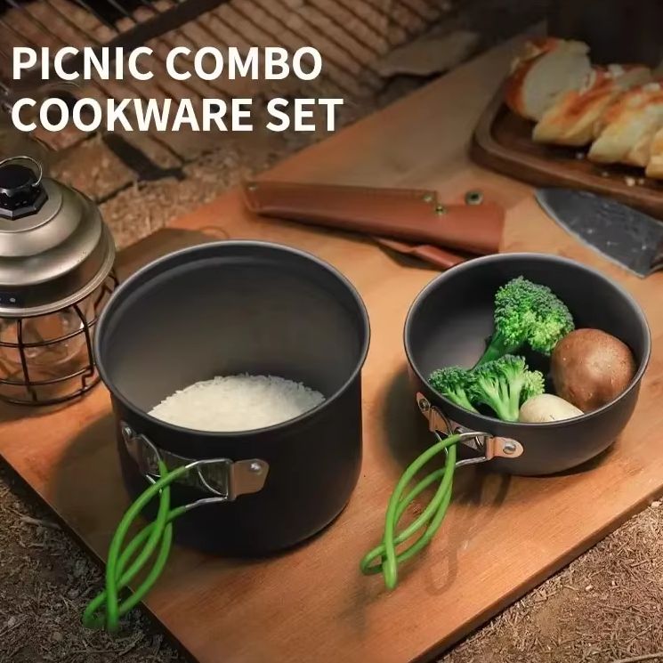 Camping Cooking Gear Set - Outdoor Hiking Picnic Cookware Kit Hard