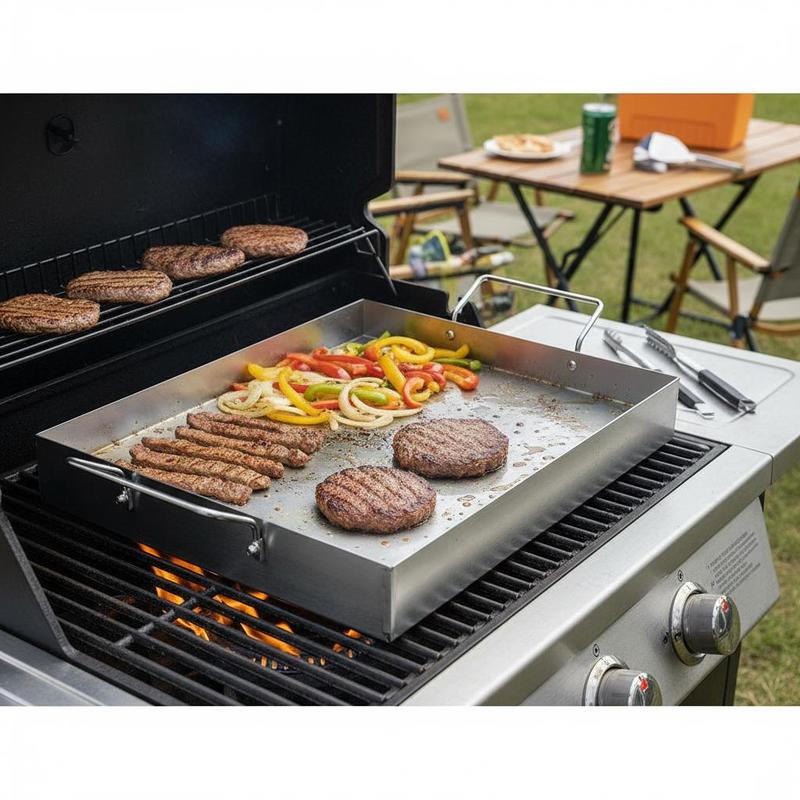 Camping Cooking Flat Top - Rectangular Flat Top Plate 17x13 inch