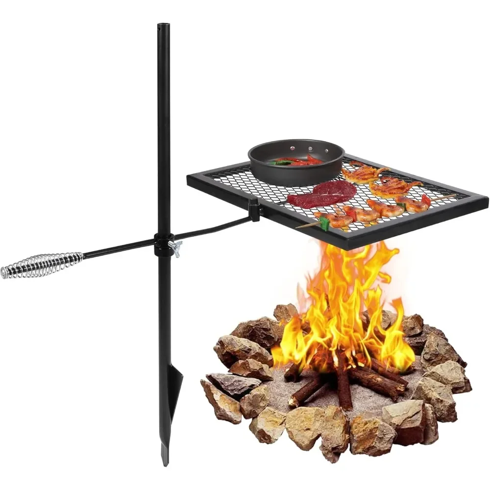 Camping Cooking Over Fire - %a Swivel Campfire Grill Heavy Duty