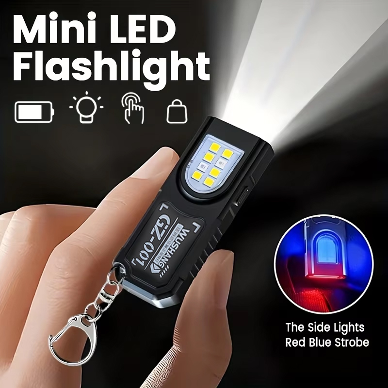 Camping Cooking Fish - Multifunctional Keychain Flashlight USB Rechargeable Mini