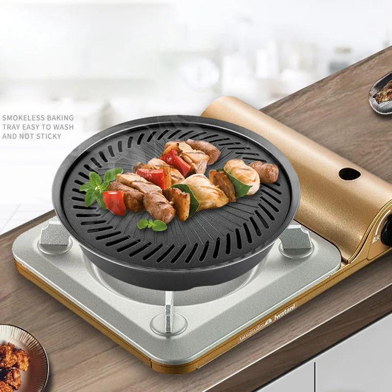 Camping Cooking Flat Top - Korean Non-stick Barbecue Tray Outdoor Cassette