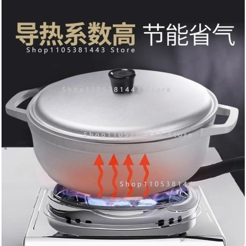 Camping Cooking Without Gas - Small Aluminum Alloy Soup Pot -