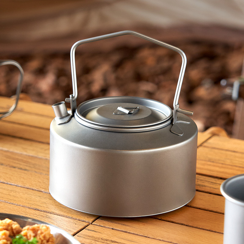Camping Cooking Tin - Camping Water Cooking Kettle Titanium Kettle