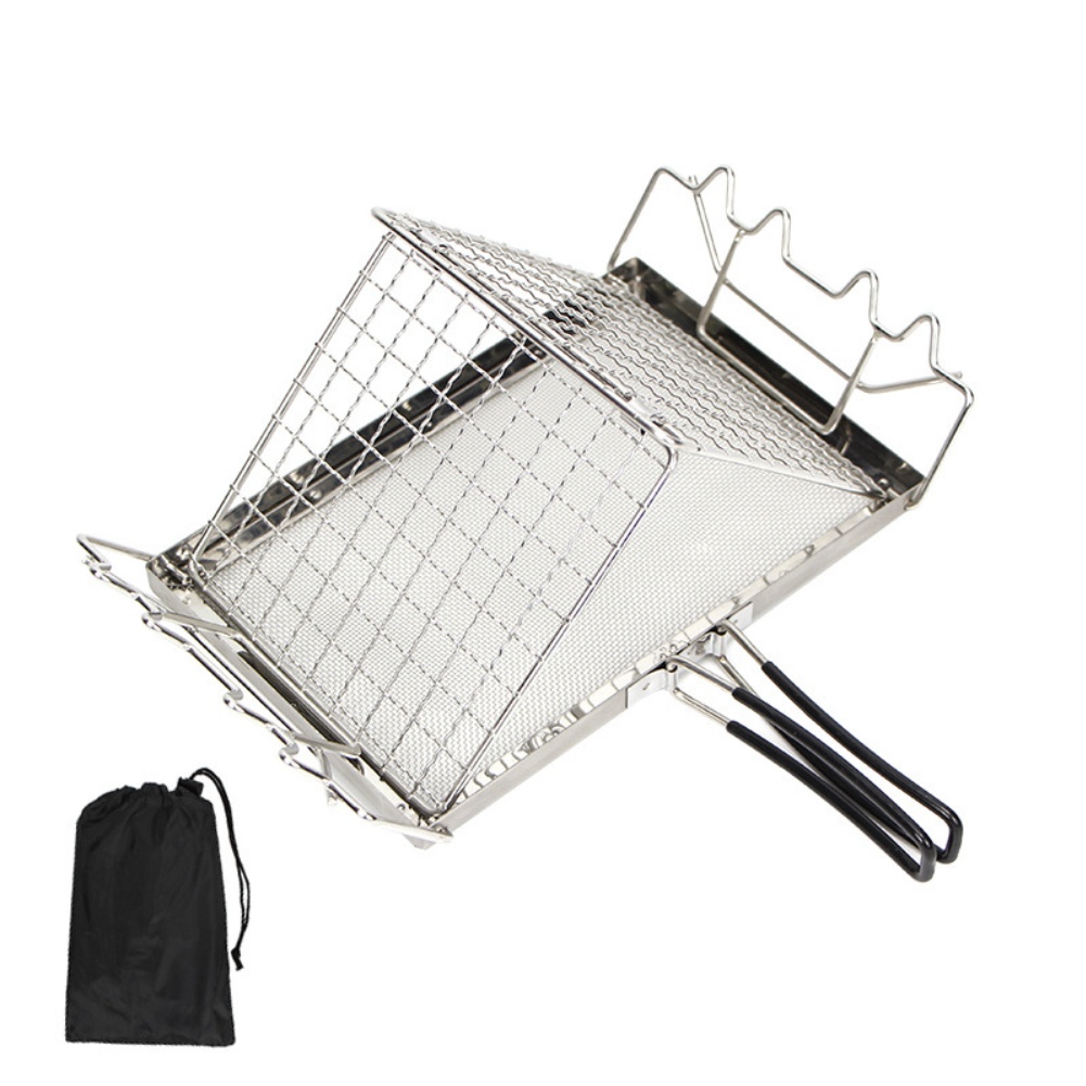Camping Cooking Over Fire - Stainless Steel Grill Rack for Camping