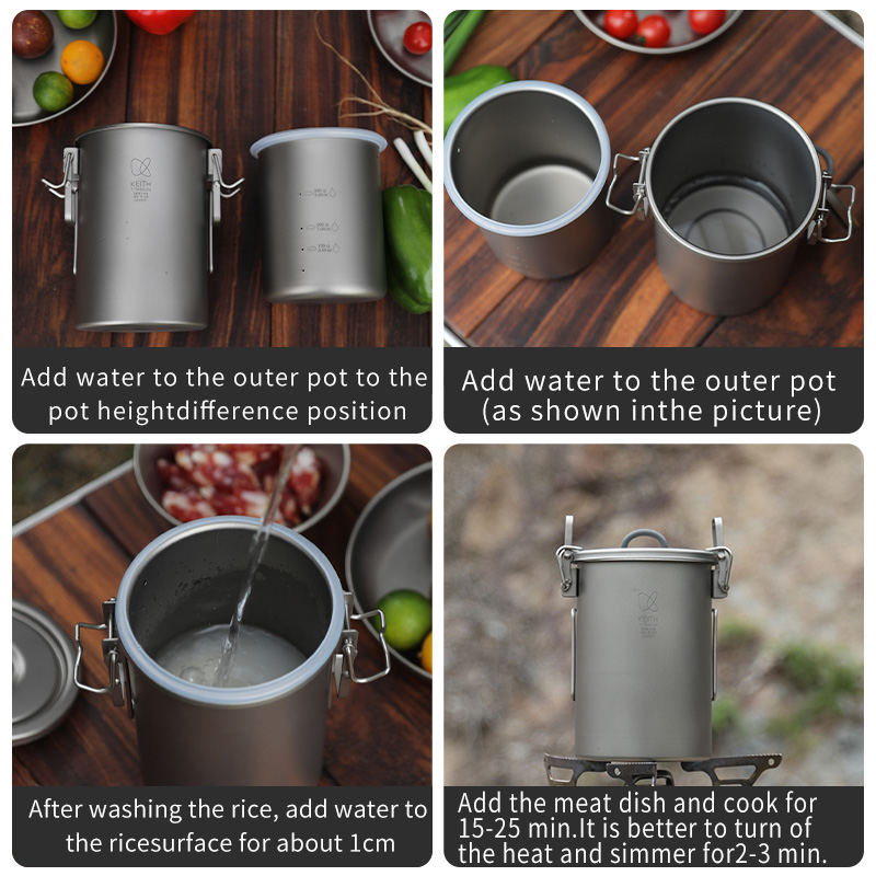KEITH Pure Titanium Rice Cooke - Camping Cooking Tin review and price