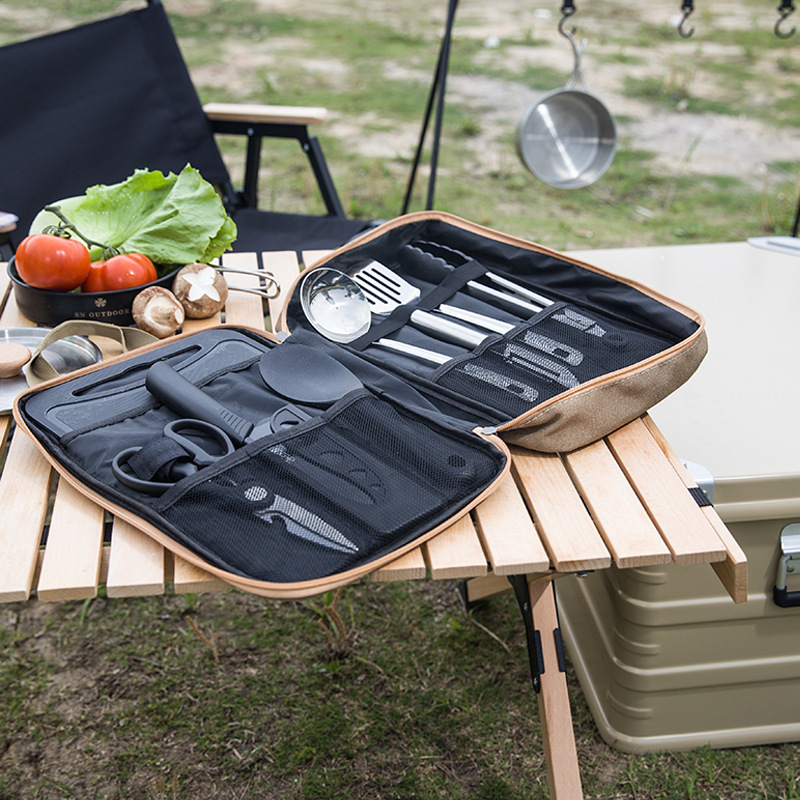 8pcs Camping Kitchen Cookware  - Camping Cooking Cutlery Set review and price