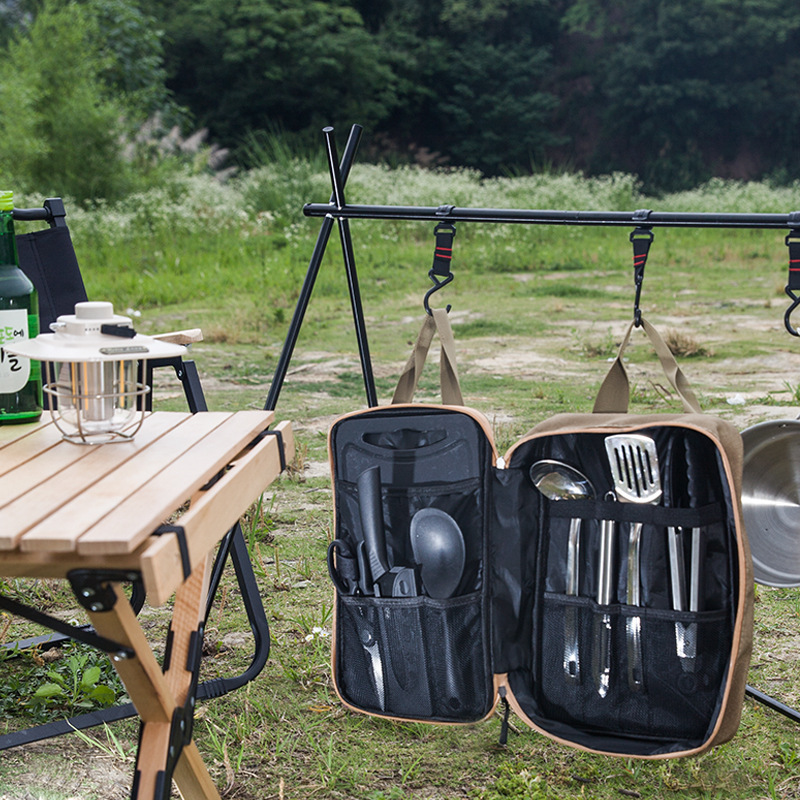 8pcs Camping Kitchen Cookware  - Camping Cooking Cutlery Set review and price