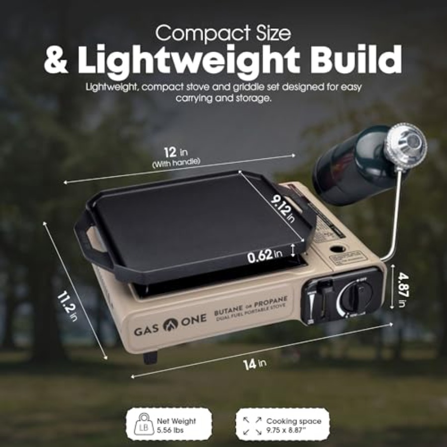 GasOne GS-3400P-KIT Propane or - Camping Cooking Flat Top review and price