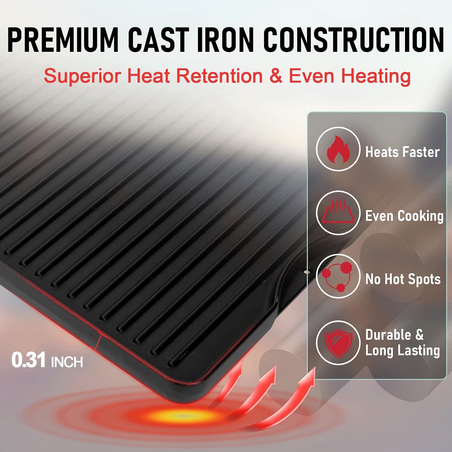 24x16 inch Reversible Cast Iro - Camping Cooking Flat Top review and price