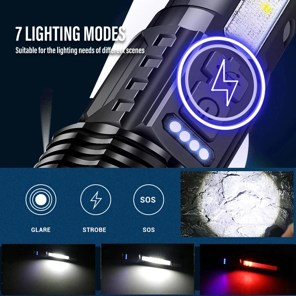 Powerful XHP50 LED Flashlight  - Camping Cooking Fish review and price