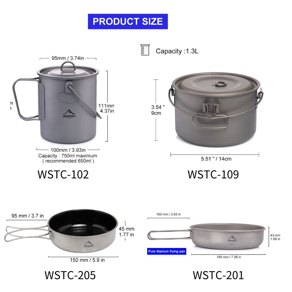 Widesea Camping Tableware Tita - Camping Cooking Gear Set review and price