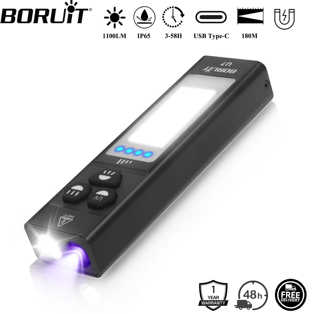 BORUiT U7 UV LED EDC Flashligh - Camping Cooking Fish review and price