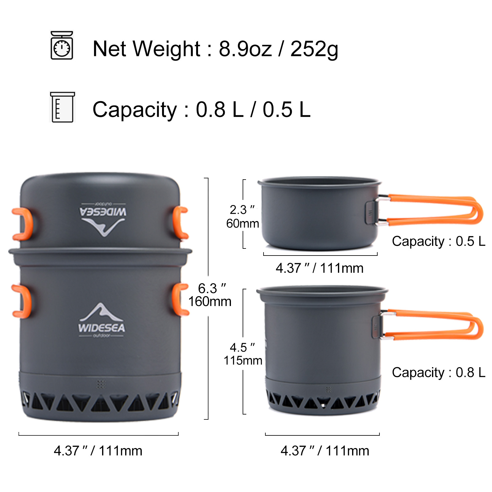 Widesea Camping 1.3L 2.3L Cook - Camping Cooking Set Jetboil review and price
