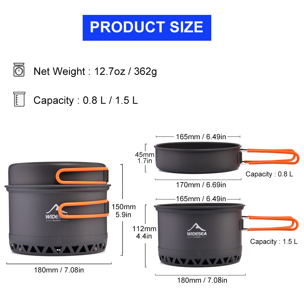 Widesea Camping 1.3L 2.3L Cook - Camping Cooking Set Jetboil review and price