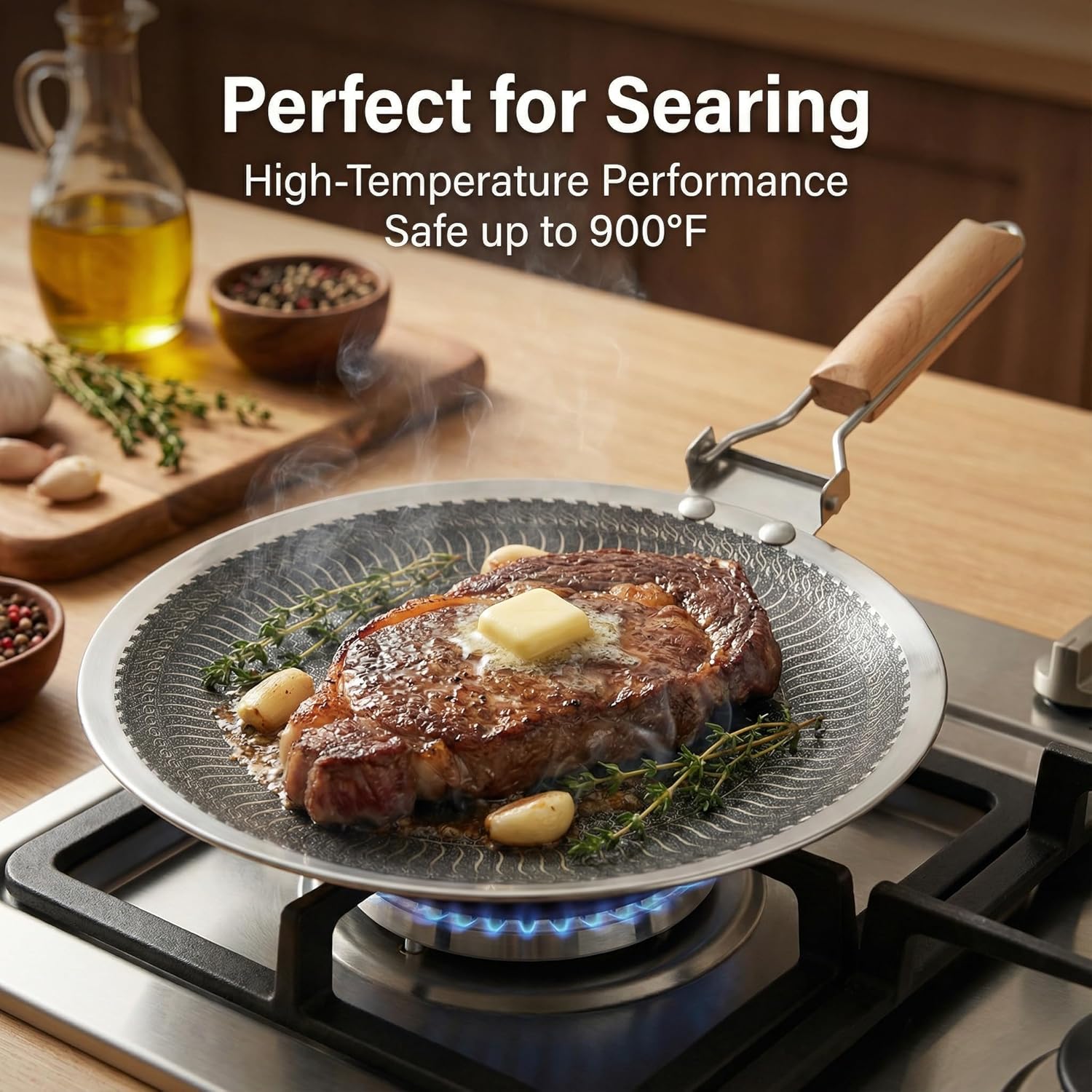 34/38cm Round Stainless Steel  - Camping Cooking Without Gas review and price