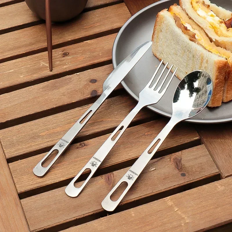 HWZBBEN Titanium Fork Spoon Kn - Camping Cooking Cutlery Set review and price