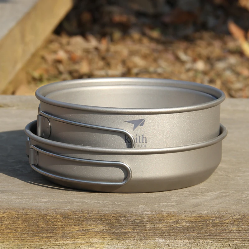 Keith 3PCS Titanium Cookware P - Camping Cooking Pan Set review and price