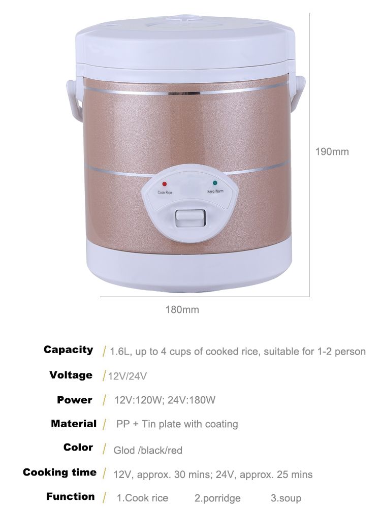 Portable Rice Cooker 12-24V Mu - Camping Cooking Electric review and price