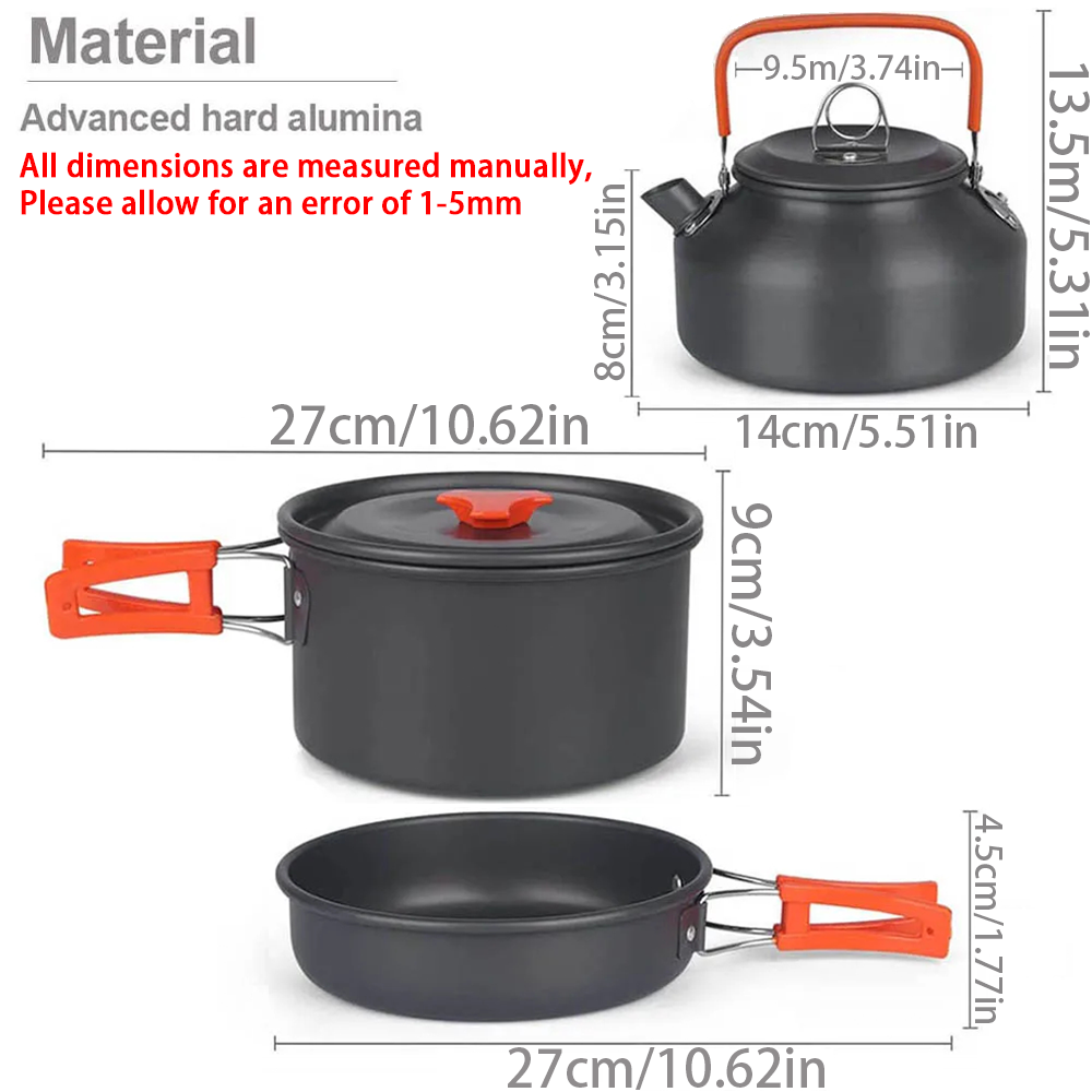 1pcs/1set Camping Cookware Kit - Camping Cooking Oil review and price