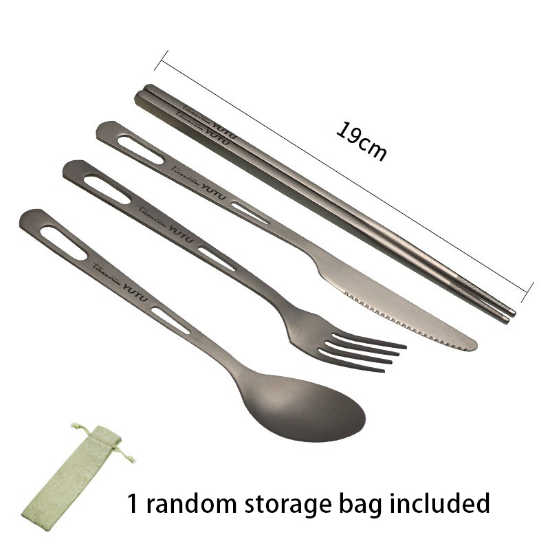 Titanium Tableware Set Camping - Camping Cooking Cutlery Set review and price