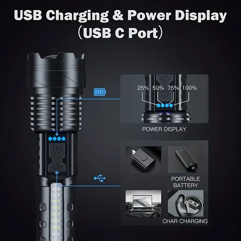 Powerful XHP50 LED Flashlight  - Camping Cooking Fish review and price