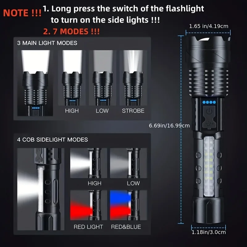 Powerful XHP50 LED Flashlight  - Camping Cooking Fish review and price