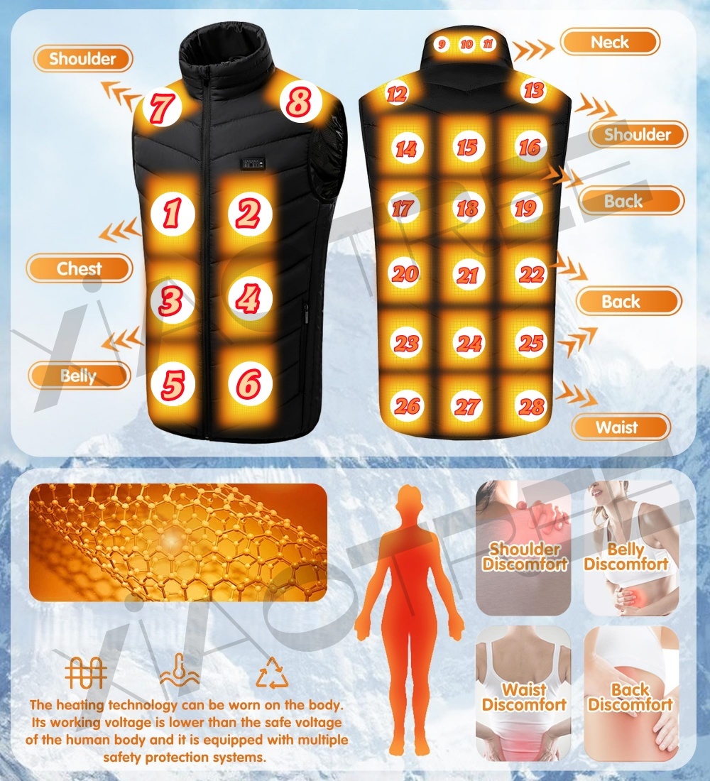 28/9 Areas Heated Vest Men Jac - Camping Cooking Electric review and price