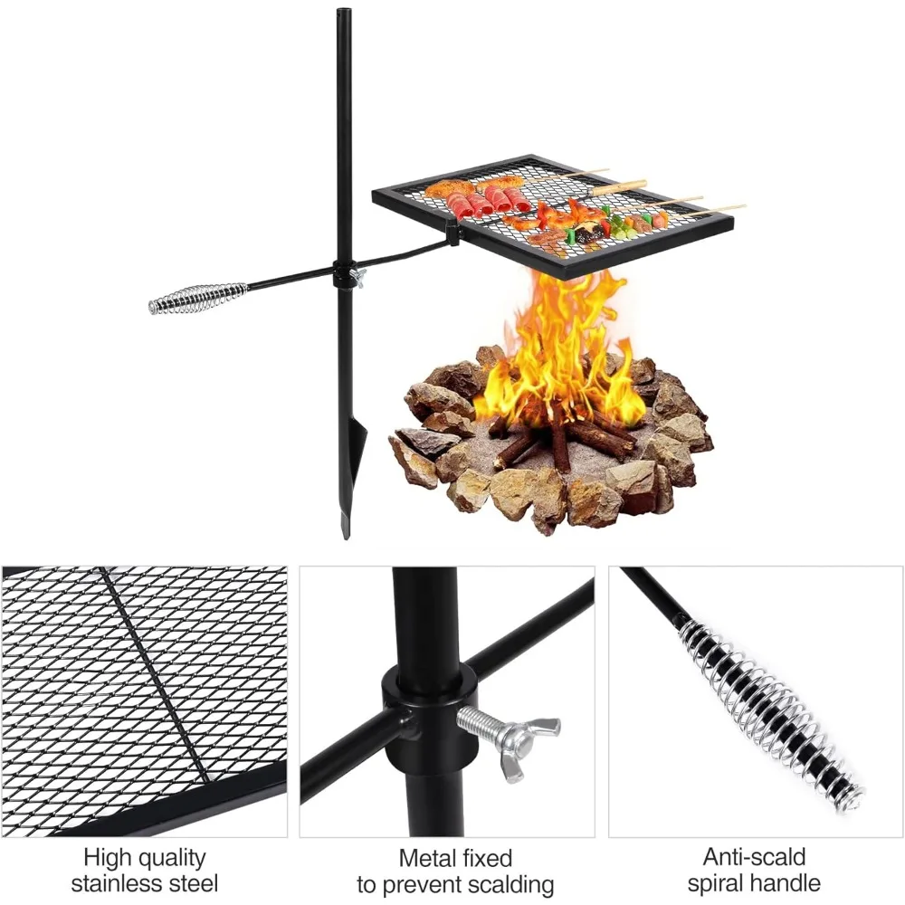 %a Swivel Campfire Grill Heavy - Camping Cooking Over Fire review and price