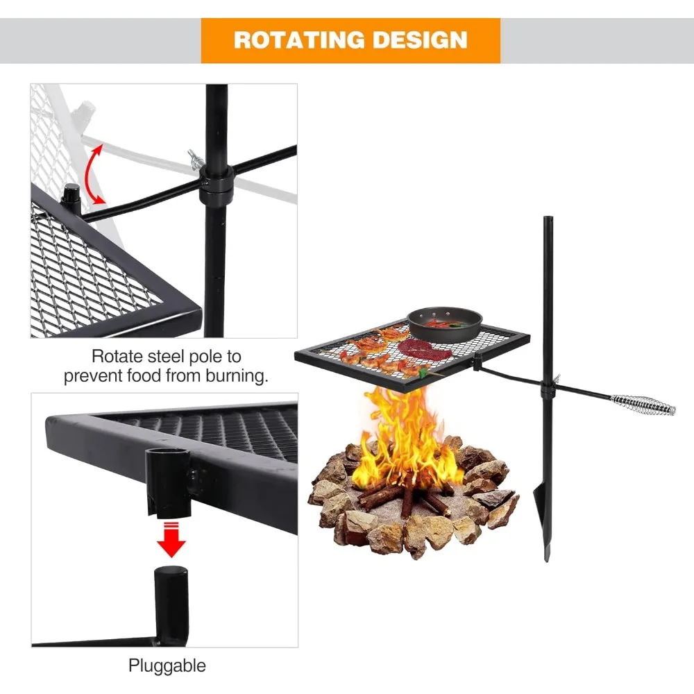 %a Swivel Campfire Grill Heavy - Camping Cooking Over Fire review and price