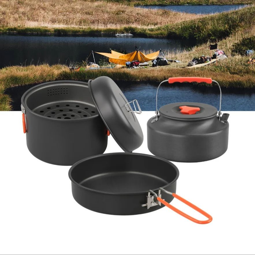 Outdoor Cookware Set Camping C - Camping Cooking Pots And Pans Set review and price