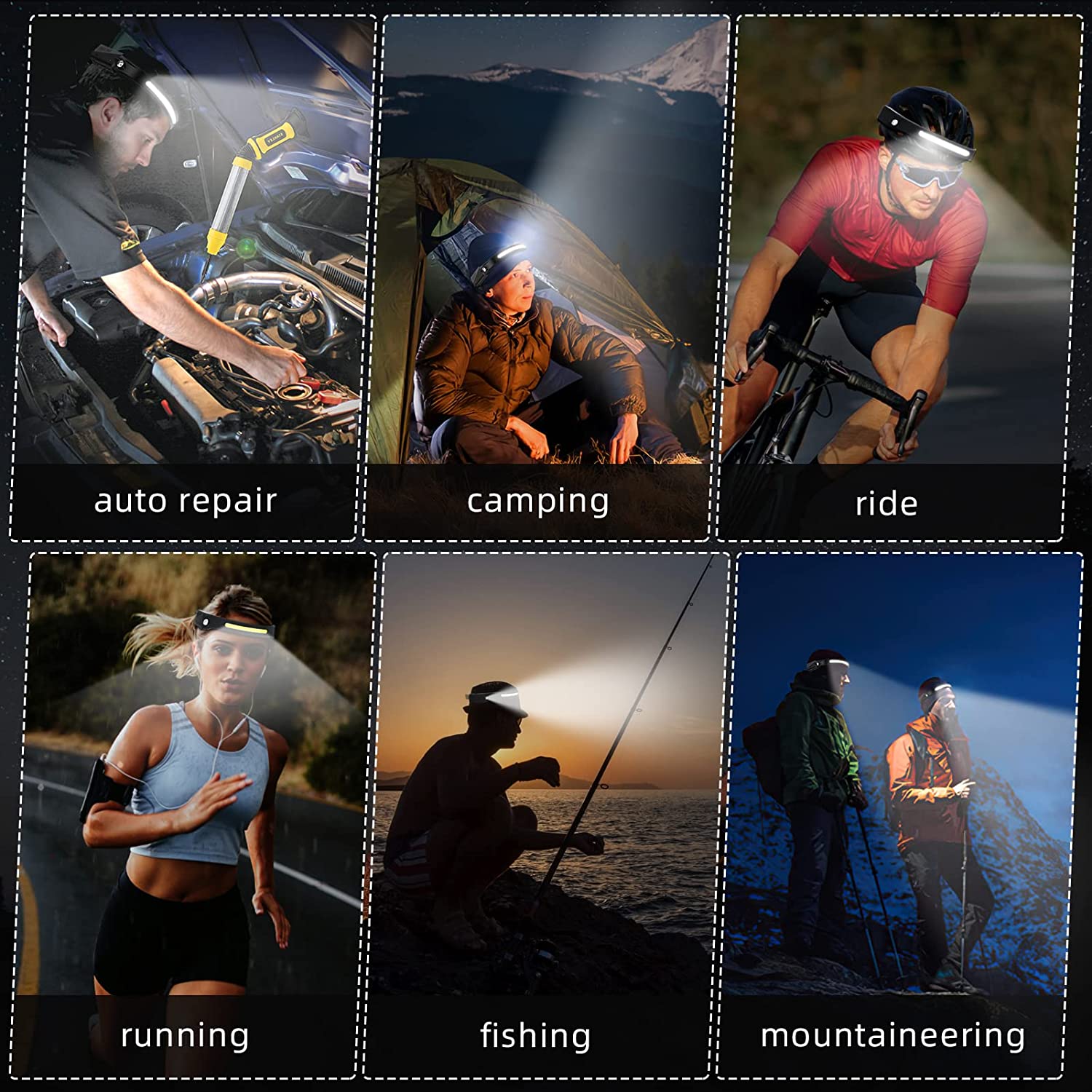 Sensor Headlamp LED Head Flash - Camping Cooking Fish review and price