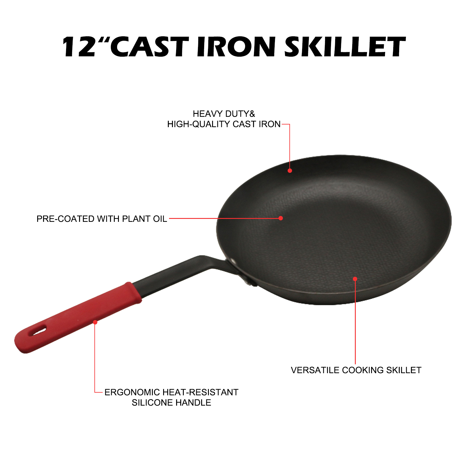 HANSMART 12In Pre-Seasoned Lig - Camping Cooking Without Gas review and price
