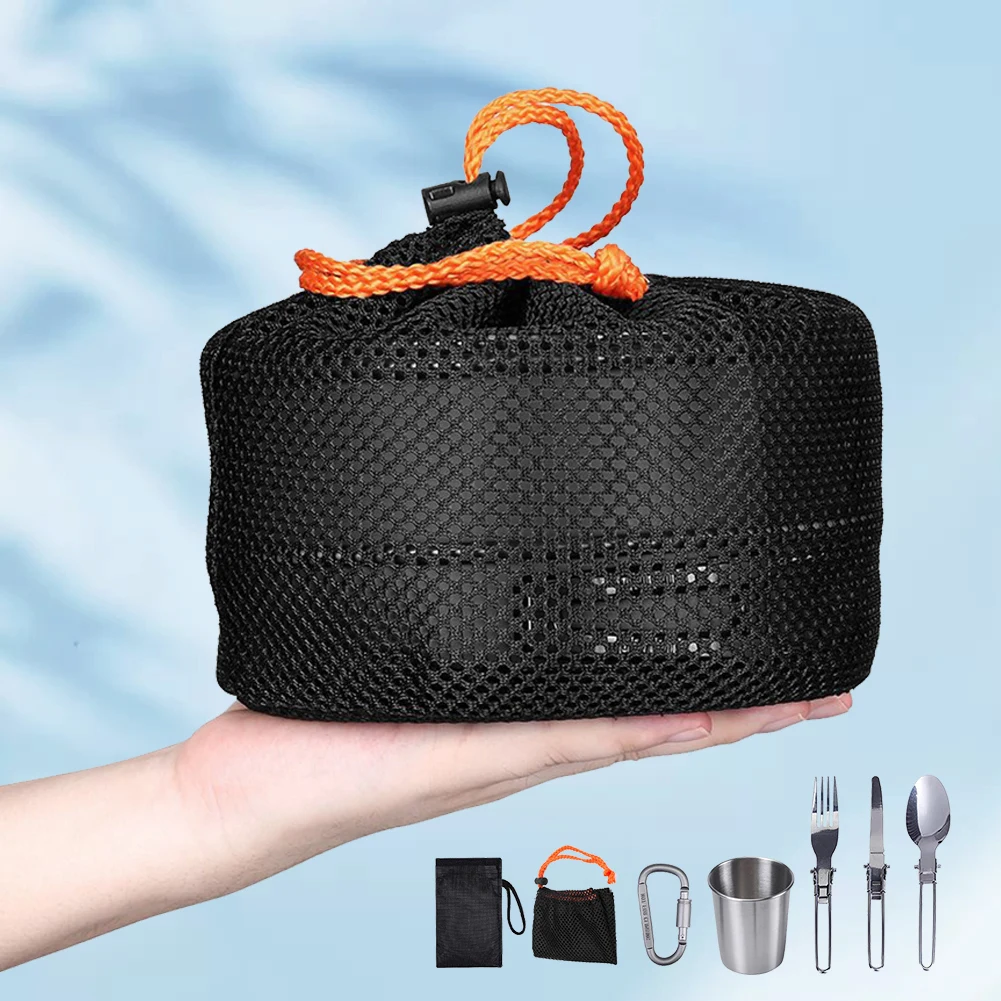 Camping Cookware Kit Kettle Po - Camping Cooking Pots And Pans Set review and price
