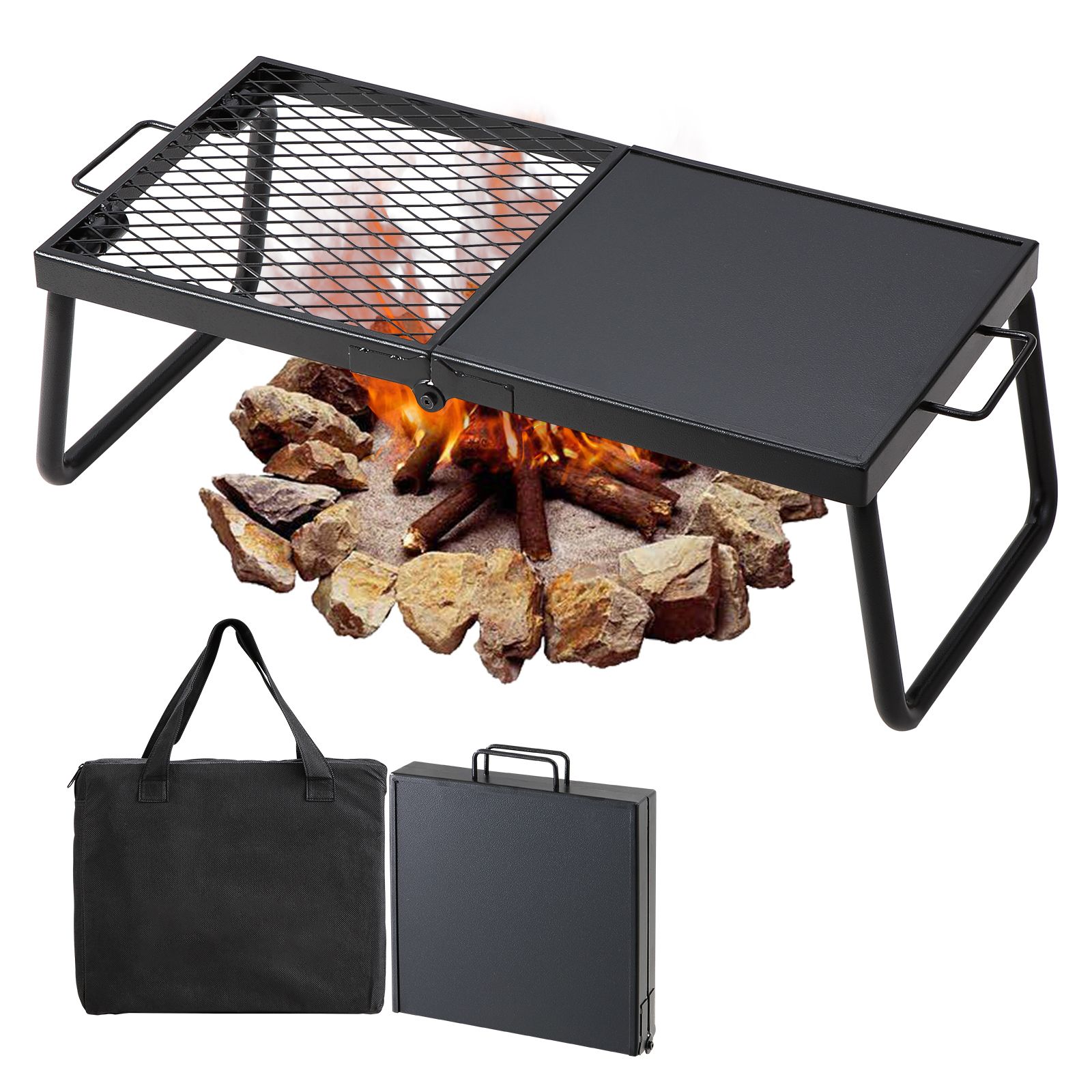Folding Campfire Grill, Heavy  - Camping Cooking Over Fire review and price