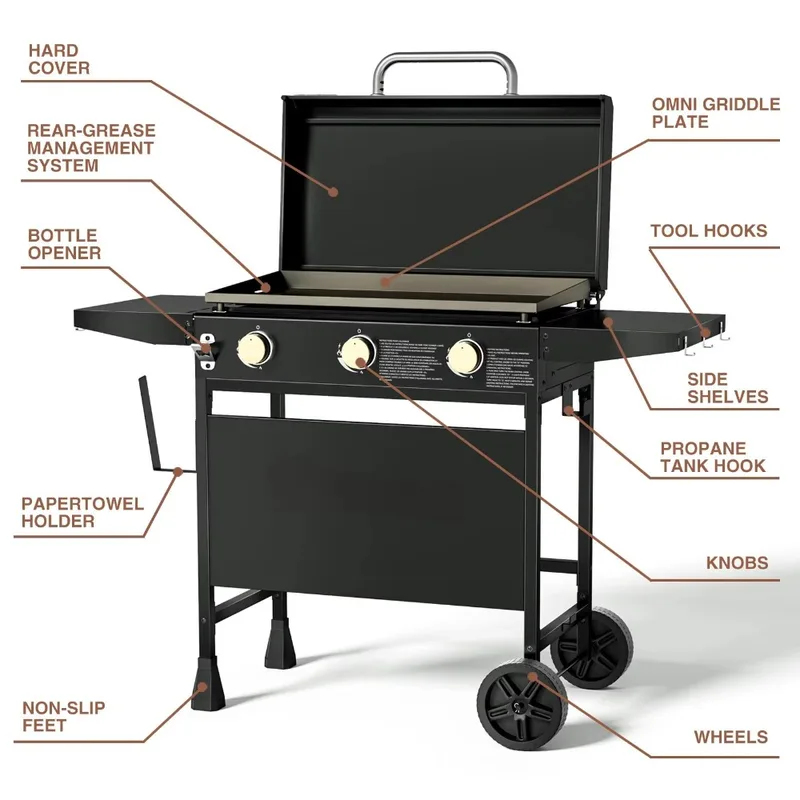 Wheeled Outdoor Flat-Top Cooki - Camping Cooking Flat Top review and price