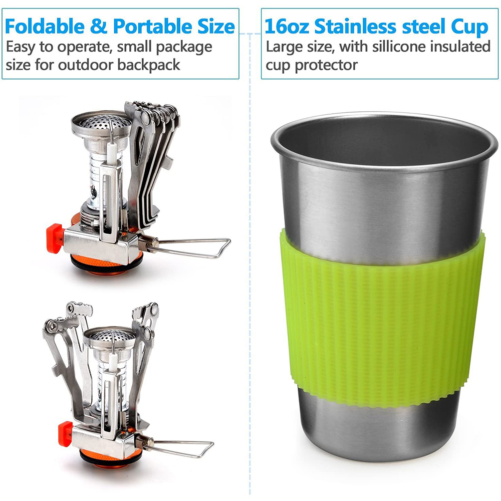 Camping Cookware Kit with Stov - Camping Cooking Gear Set review and price