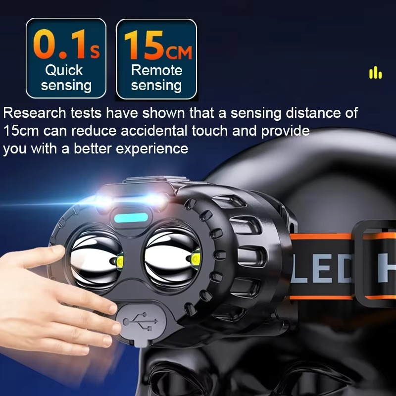 Powerful LED Induction Headlam - Camping Cooking Fish review and price