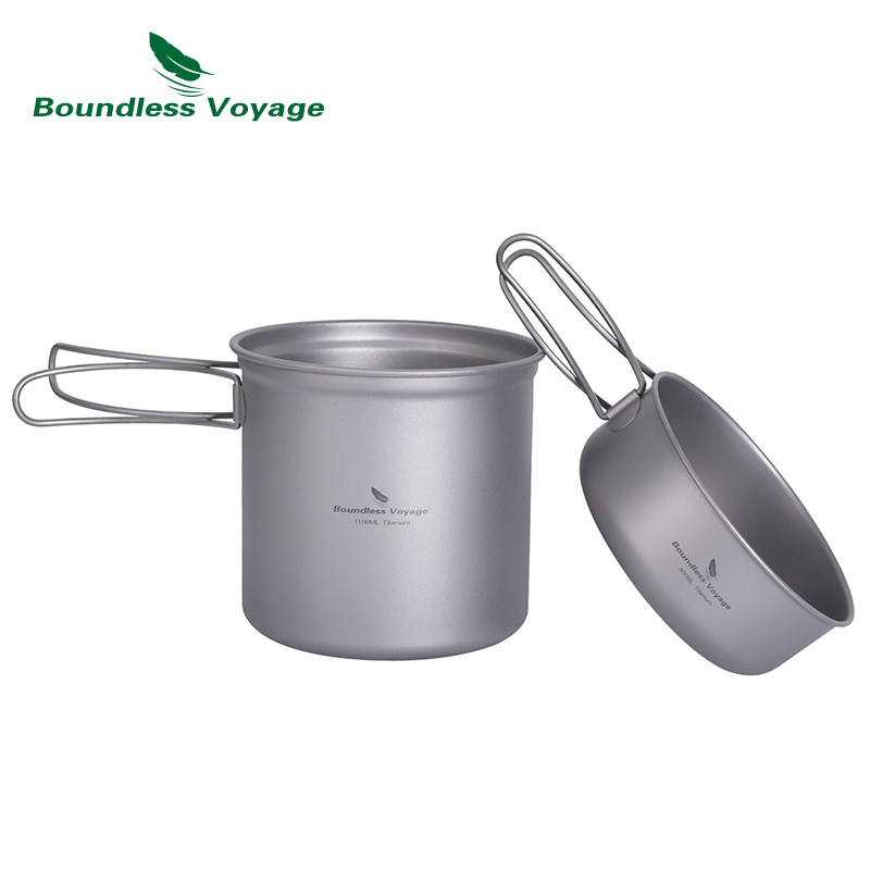 Boundless Voyage Titanium Pot  - Camping Cooking Pots And Pans Set review and price